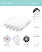 The Peanutshell Pack n Play, Mini Crib, Portable Crib or Fitted Playard Sheets for Baby Boys, 2 Pack Set, Blue and Grey Camo