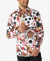 OppoSuits Men's King of Clubs Poker Casino Dress Shirt