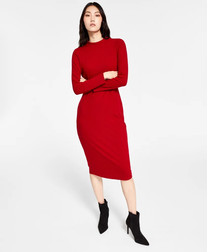 I.n.c. International Concepts Mock-Neck Midi Dress, Created for Macy's