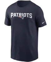 Men's Navy New England Patriots Team Wordmark T-shirt