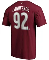 Men's Gabriel Landeskog Burgundy Colorado Avalanche Authentic Stack Name and Number T-shirt