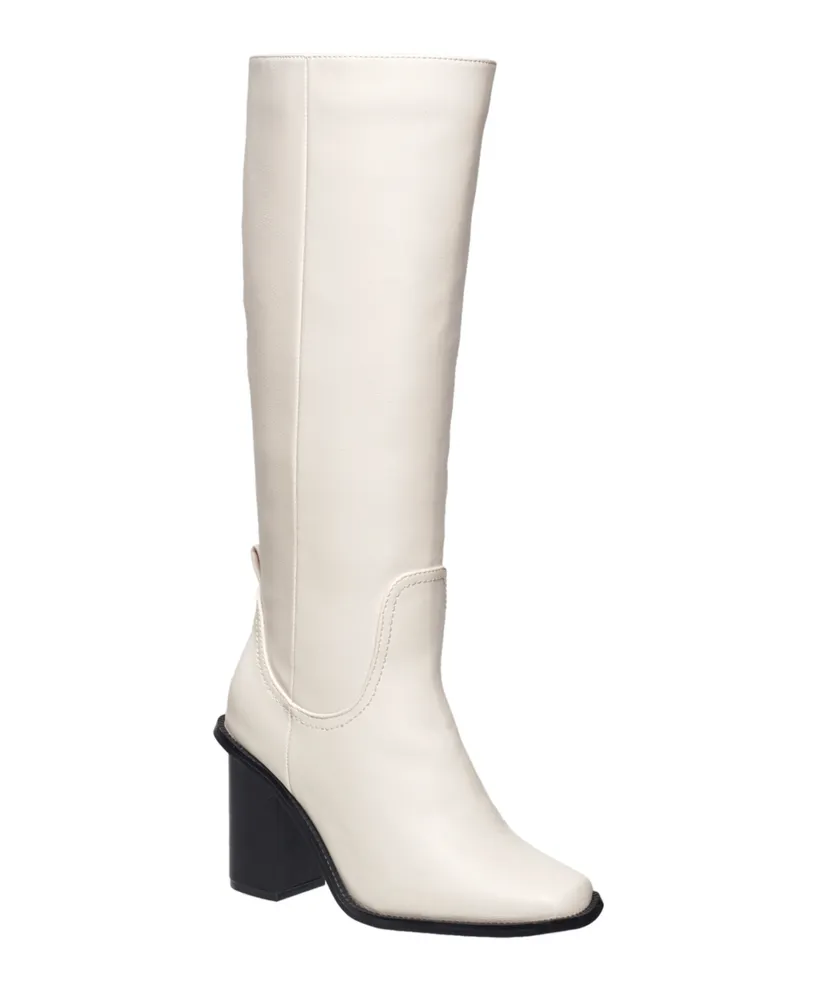 French Connection Women's Hailee Knee High Heel Riding Boots