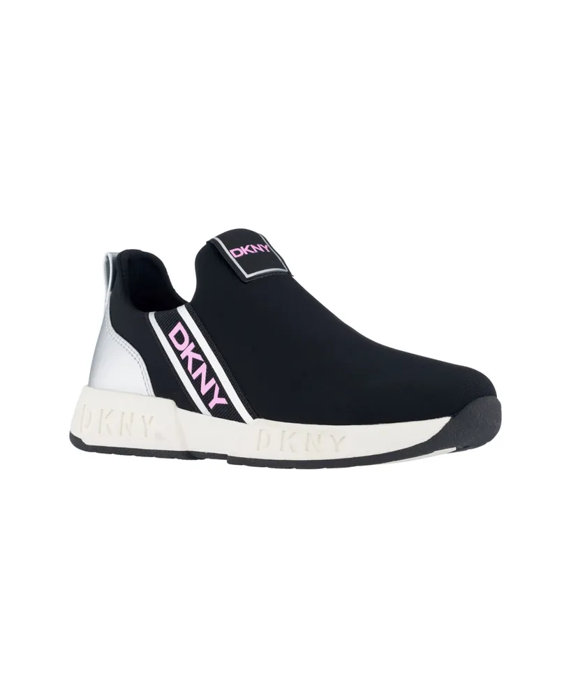 Dkny Little Girls Slip-On Padded Maddie Stripe Sneakers