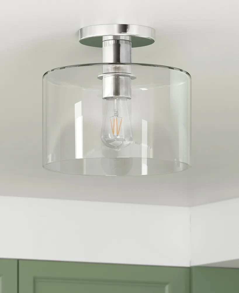 Henri Semi Flush Mount Ceiling Light with Glass Shade