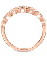 Effy Diamond Bezel Openwork Ring (1/4 ct. t.w.) in 14k Rose Gold