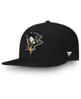 Men's Black Pittsburgh Penguins Core Primary Logo Snapback Adjustable Hat