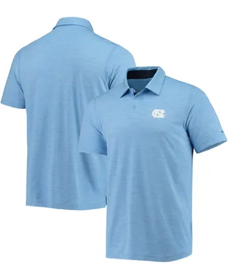 Men's Columbia Carolina Blue North Carolina Tar Heels Tech Trail Omni-Shade Polo Shirt