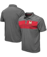 Men's Heathered Charcoal Maryland Terrapins Team Smithers Polo