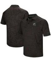 Men's Black Michigan State Spartans Down Swing Polo