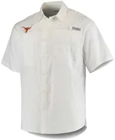 Men's White Texas Longhorns Tamiami Omni-Shade Button-Down Shirt