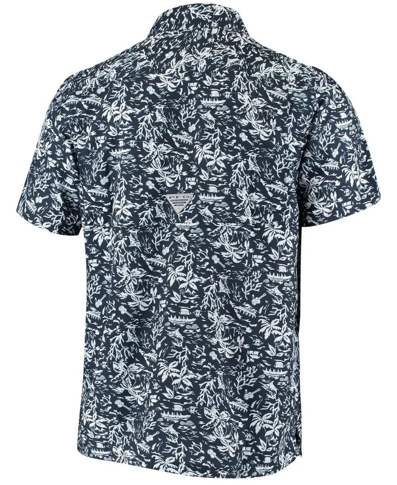 Men's Navy Auburn Tigers Super Slack Tide Button-Up Shirt