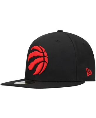 Men's Black Toronto Raptors Logo Official Team Color 59FIFTY Fitted Hat