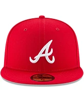 Men's Red Atlanta Braves Fashion Color Basic 59FIFTY Fitted Hat