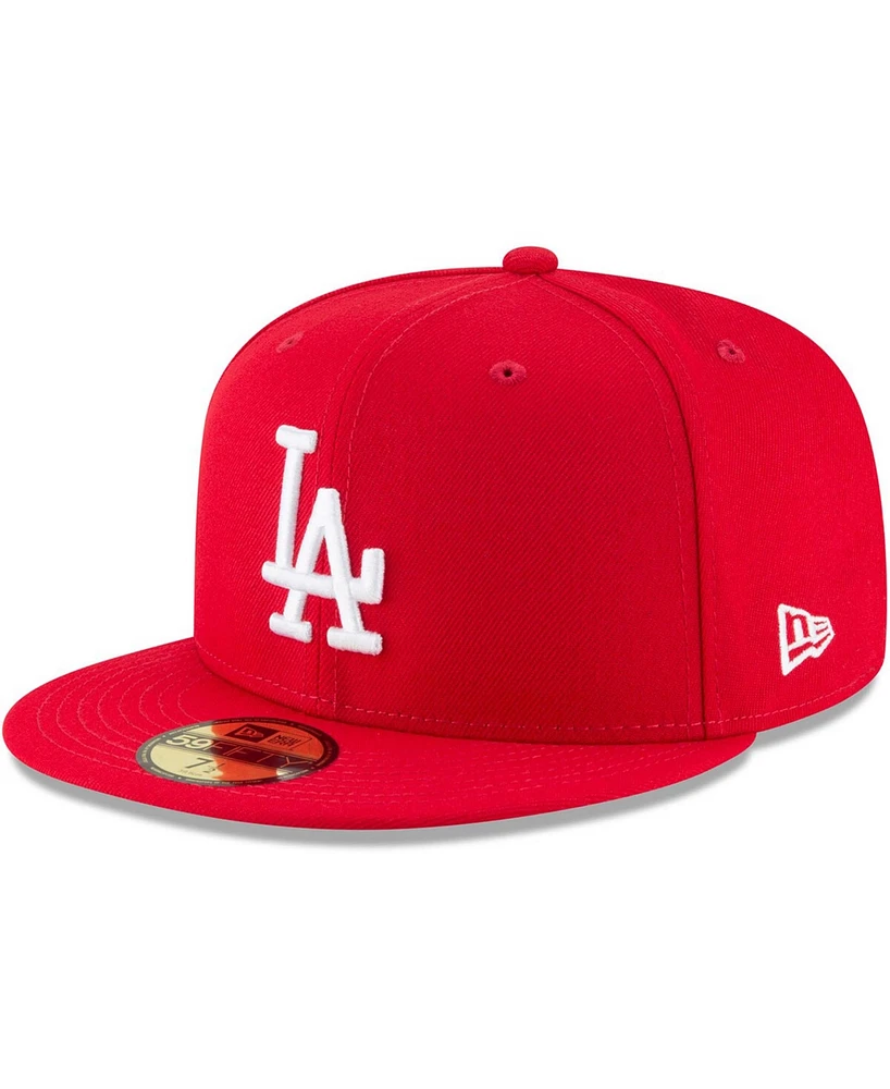 Men's Red Los Angeles Dodgers Fashion Color Basic 59FIFTY Fitted Hat