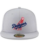 Men's Gray Los Angeles Dodgers Cooperstown Collection Wool 59FIFTY Fitted Hat