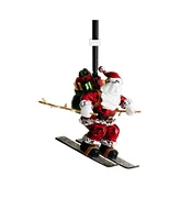 Skiing Santa Ornament