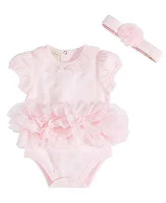 First Impressions Baby Girls Tulle Tutu Bodysuit and Headband, 2 Piece Set, Created for Macy's
