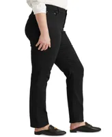 Lauren Ralph Plus-Size Mid-Rise Straight Jean