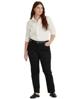 Lauren Ralph Plus-Size Mid-Rise Straight Jean