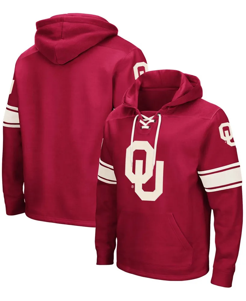 Men's Crimson Oklahoma Sooners 2.0 Lace-Up Pullover Hoodie