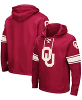 Men's Crimson Oklahoma Sooners 2.0 Lace-Up Pullover Hoodie