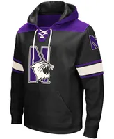 Men's Black Northwestern Wildcats 2.0 Lace-Up Pullover Hoodie