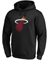 Men's Black Miami Heat Primary Team Logo Pullover Hoodie