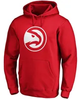 Men's Red Atlanta Hawks Primary Team Logo Pullover Hoodie