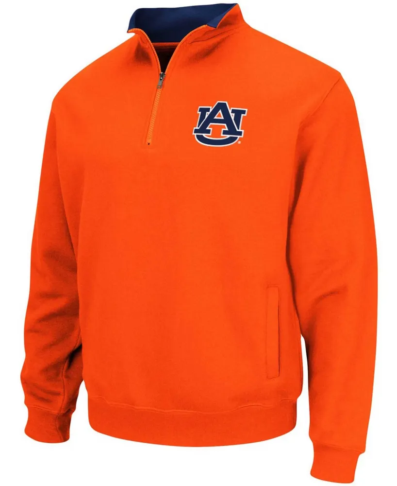 Men's Orange Auburn Tigers Tortugas Logo Quarter-Zip Pullover Jacket