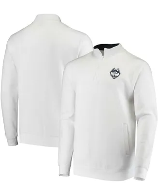 Men's White UConn Huskies Tortugas Logo Quarter-Zip Jacket