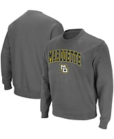 Colosseum Men's Marquette Golden Eagles Arch and Logo Crew Neck Sweatshirt