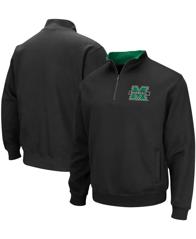 Men's Black Marshall Thundering Herd Tortugas Logo Quarter-Zip Jacket