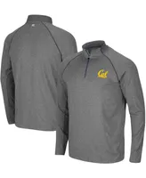 Men's Heathered Charcoal Cal Bears Robert Raglan Quarter-Zip Jacket