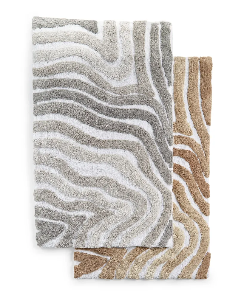 Hotel Collection Sculpted Marble Bath Rug, 22" x 36", Created for Macy's