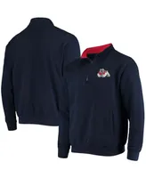 Men's Navy Fresno State Bulldogs Tortugas Logo Quarter-Zip Jacket