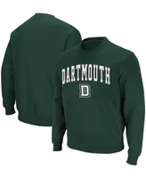 Men's Green Dartmouth Big Arch Logo Tackle Twill Pullover Sweatshirt