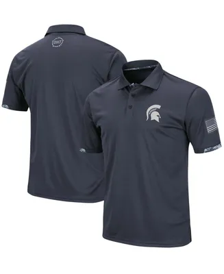 Men's Charcoal Michigan State Spartans Oht Military-Inspired Appreciation Digital Camo Polo Shirt