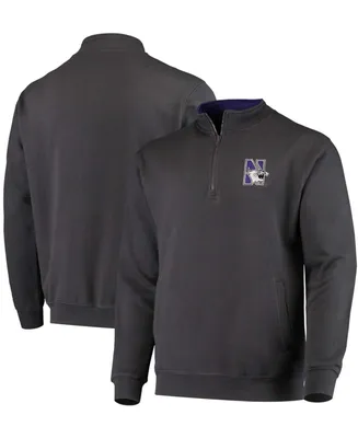 Men's Charcoal Northwestern Wildcats Tortugas Logo Quarter-Zip Jacket