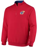 Men's Red Kansas Jayhawks Tortugas Logo Quarter-Zip Jacket