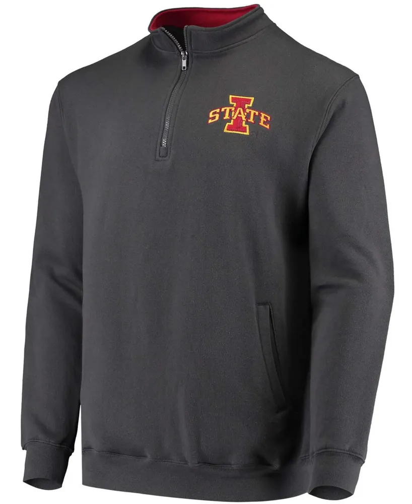 Men's Charcoal Iowa State Cyclones Tortugas Logo Quarter-Zip Jacket