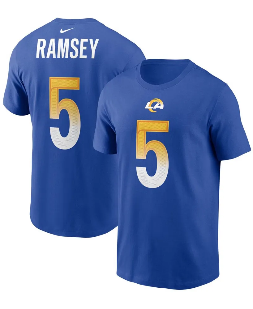 Men's Nike Jalen Ramsey Olive Los Angeles Rams 2022 Salute To Service Name  & Number T-Shirt 