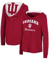 Women's Crimson Indiana Hoosiers Catalina Hoodie Long Sleeve T-shirt