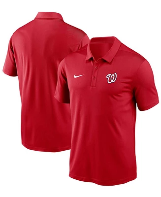 Men's Red Washington Nationals Team Logo Franchise Performance Polo Shirt