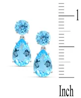 Blue Topaz Drop Earrings (9-1/4 ct. t.w.) in Sterling Silver