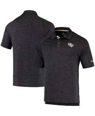 Men's Heather Black Ucf Knights Down Swing Polo Shirt