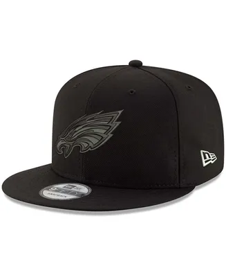 Men's Black Philadelphia Eagles Black On Black 9Fifty Adjustable Hat