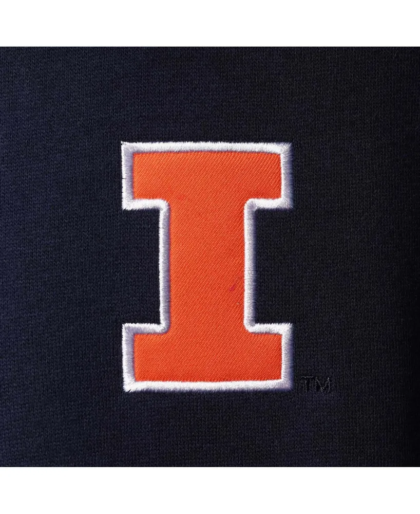 Men's Navy Illinois Fighting Illini Tortugas Logo Quarter-Zip Jacket