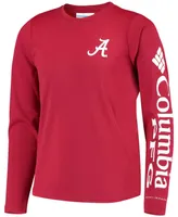 Big Boys Crimson Alabama Tide Pfg Terminal Tackle Long Sleeve Omni-Shade T-shirt