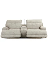 Sebaston 3-Pc. Fabric Sofa with 2 Power Motion Recliners and 1 Usb Console, Created for Macy's
