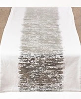 Saro Lifestyle Table Runner with Metallic Banded Design, 108" x 16"